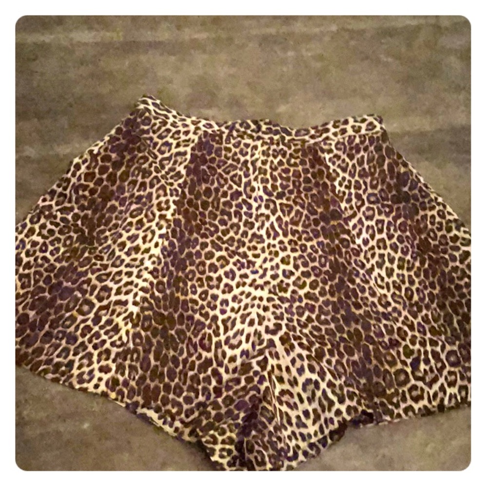 SOLD!! Zimmermann Leopard high waist a-line shorts